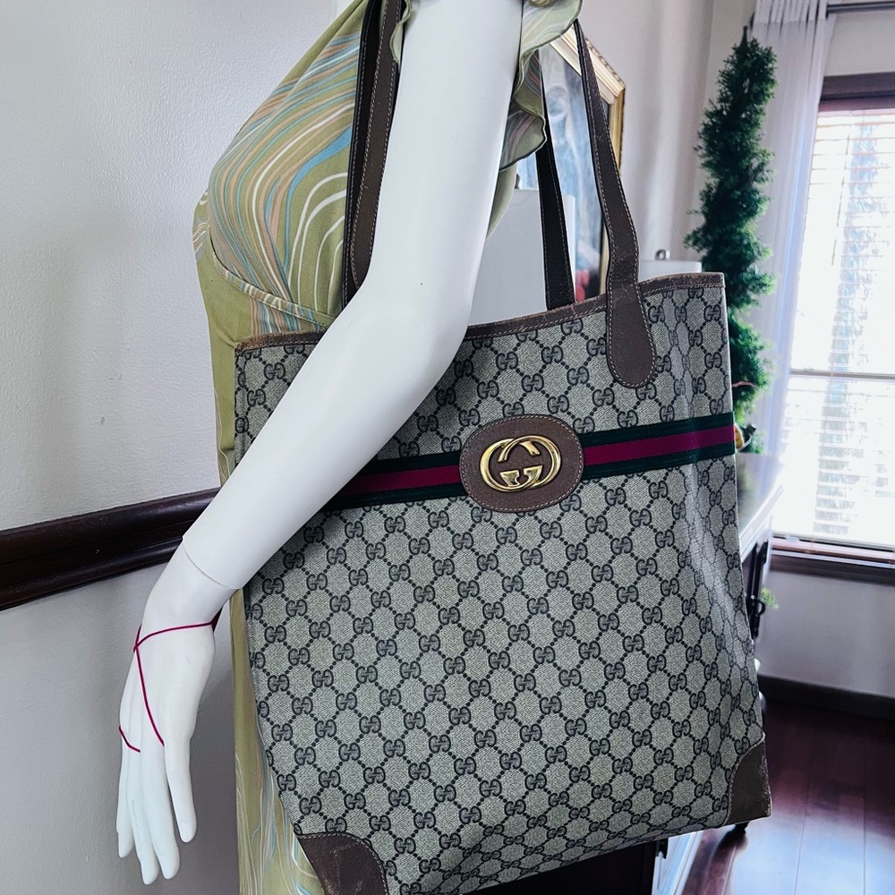 GUCCI Ophidia GG Supreme MONOGRAM Canvas Shopper's Women Tote Shoulder Bag